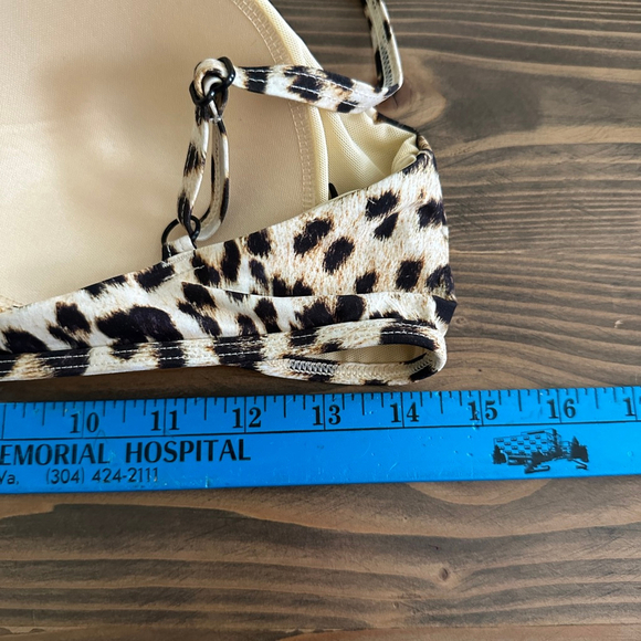 NIPTUCK SWIM Womens Bikini Top Tan/Black Leopard Print B/C cup Triangle Swimwear - Picture 6 of 6